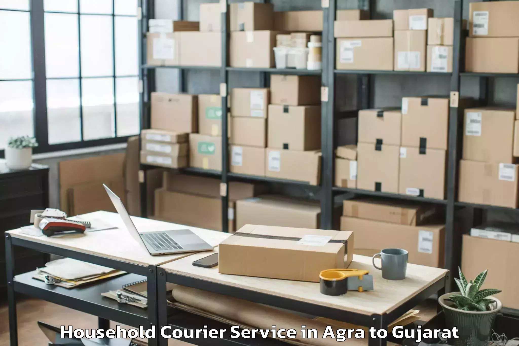 Book Your Agra to Olpad Household Courier Today